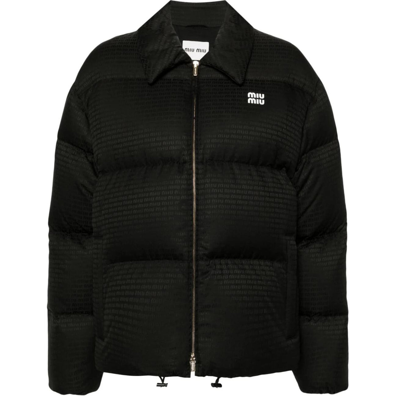 MIU MIU Collared Zip Up Puffer Jacket