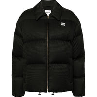 MIU MIU Collared Zip Up Puffer Jacket