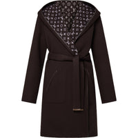 LOUIS VUITTON Reversible Signature Hooded Wrap Coat