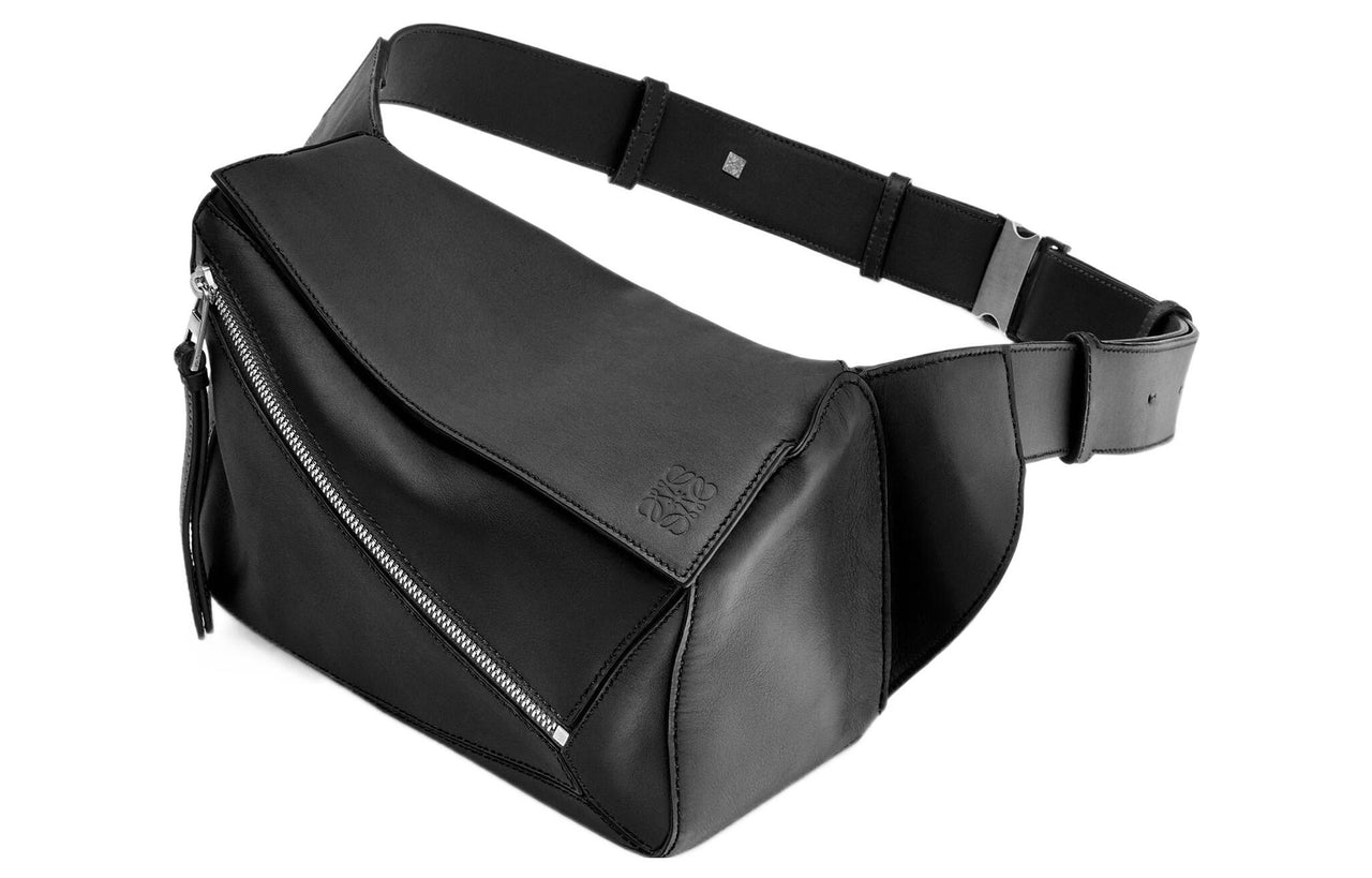 LOEWE Puzzle Bum Bag In Classic Calfskin Small Black