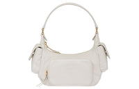 MIU MIU Sheepskin Locomotive Package Shoulder Bag Handbag Women's White