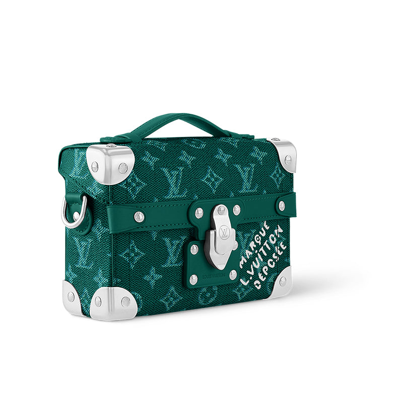 LOUIS VUITTON SOUL TRUNK Monogram Heritage Coated Canvas Box Bag, Shoulder Bag, Crossbody Bag Regular Men's Green