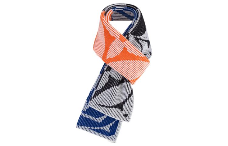 LOUIS VUITTON Knit Scarves Men's Orange/Blue/Black