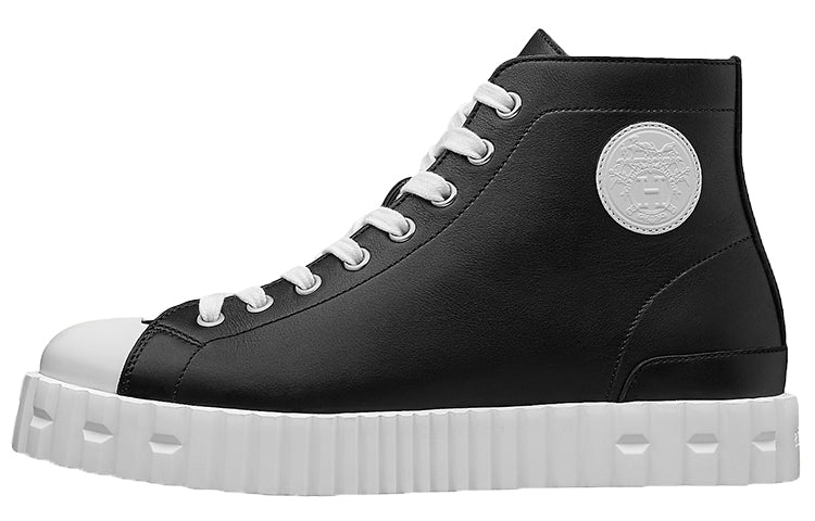 HERMES Climb High-Top Stylish Skateboarding Shoes Women's Black