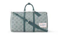 LOUIS VUITTON Keepall Bandouliere 50 Monogram Washed Denim Coated Canvas