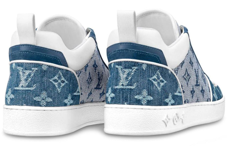 LOUIS VUITTON Lv Boombox Monogram Sneakers Denim Blue Women's