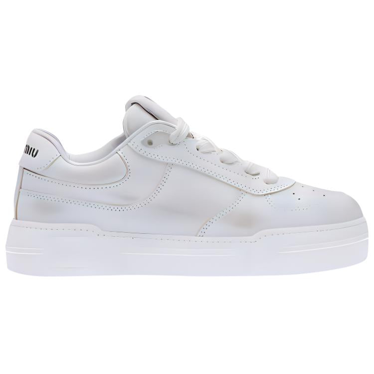 MIU MIU Low-Top Stylish Skateboarding Shoes Women's White