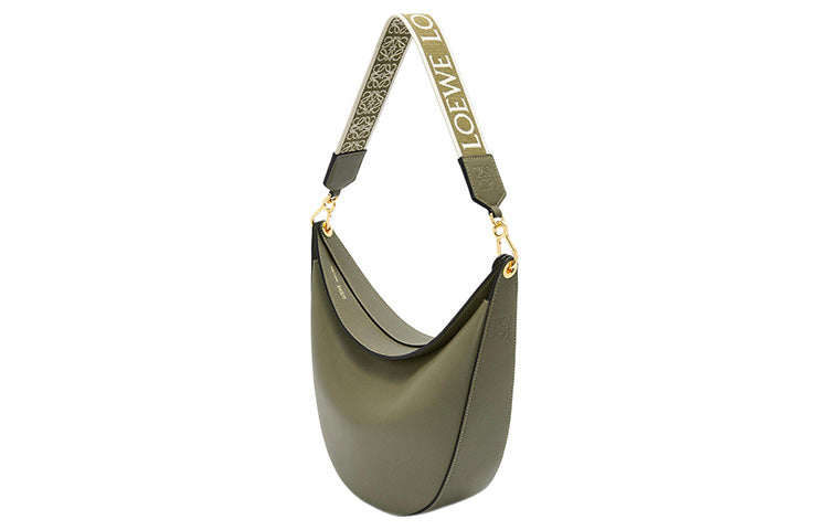 LOEWE Luna Cow Leather With Fabric Shoulder Bag, Handbag, Shoulder Bag Women's Avocado Green
