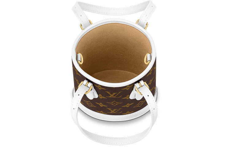 LOUIS VUITTON Nano Bucket White/Brown