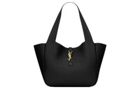 SAINT LAURENT Deerskin Tote Bag Shopping Bag Handbag Regular Unisex Black