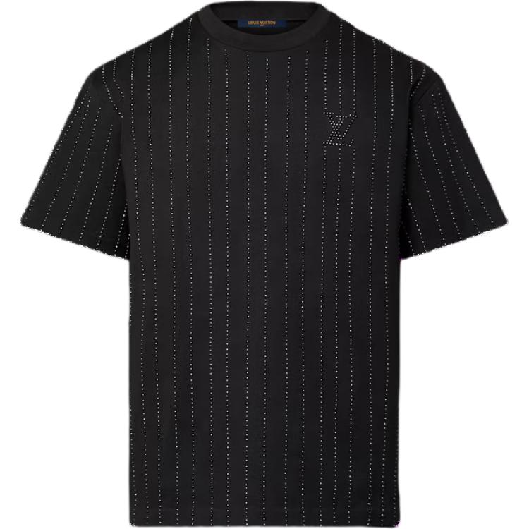 LOUIS VUITTON Crystal Embellished Cotton T-Shirt