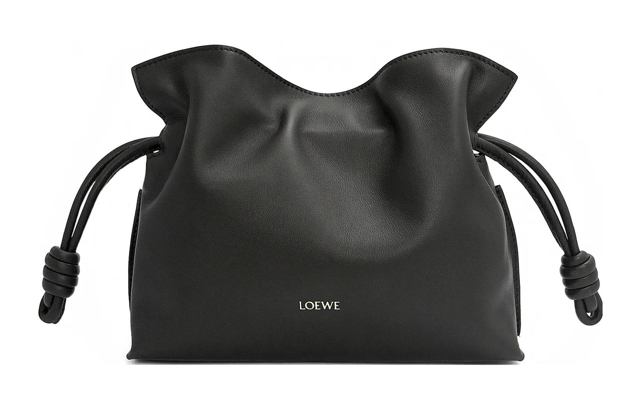 LOEWE Flamenco Nappa Cow Leather Clutch Mini Women's Black