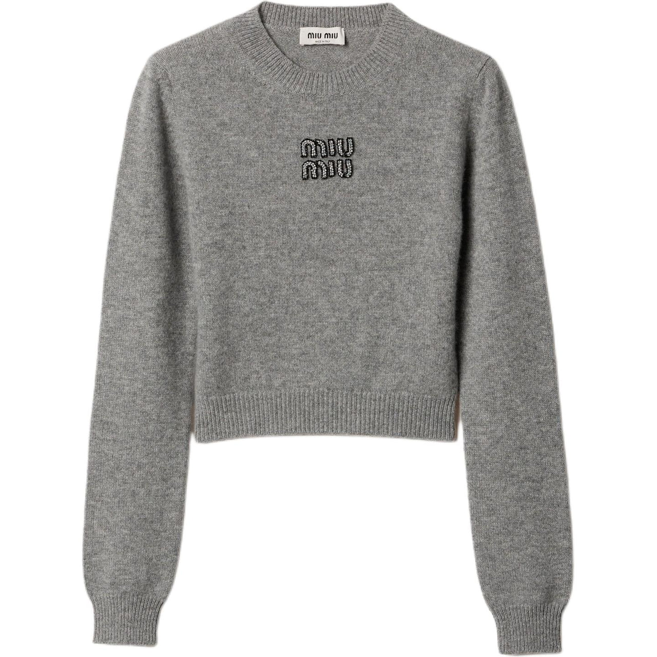 MIU MIU SS24 Cashmere Sweater Women's Gray