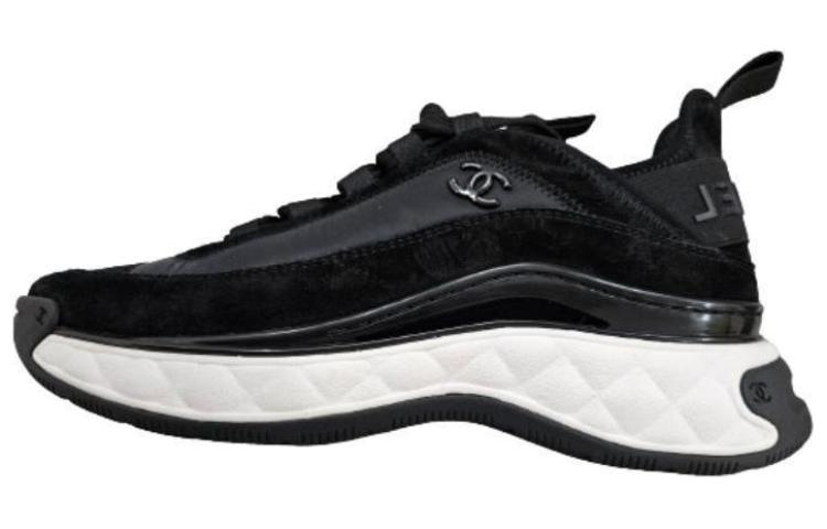 CHANEL Women's Velvet Calfskin & Mixed Fibers Sneaker 'Black' Women's