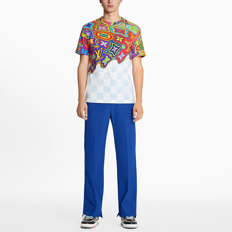 LOUIS VUITTON SS21 Monogram Dissolved Printed Crewneck Pullover Short Sleeve T-shirt