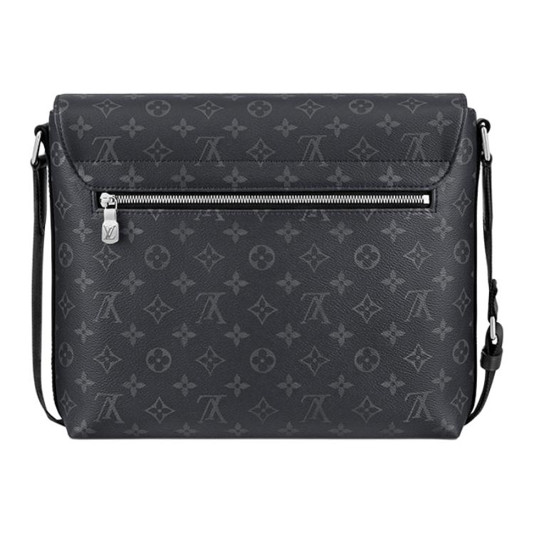 LOUIS VUITTON Canvas Messenger Bag, Shoulder Bag, Crossbody Bag Medium Size Men's Black