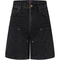 LOUIS VUITTON FW24 Denim Shorts Men's Black