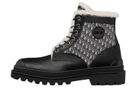 DIOR Explorer Ankle Boot Black Beige Black DIOR Oblique Jacquard