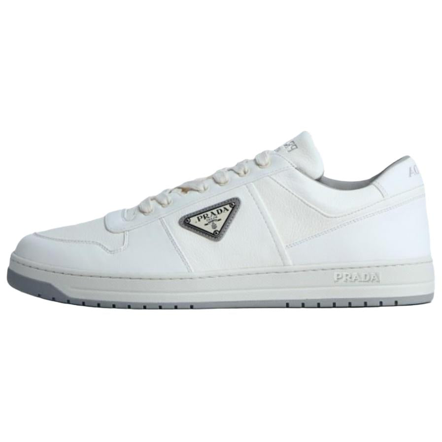 PRADA Low Top Skateboard Shoes Men's White