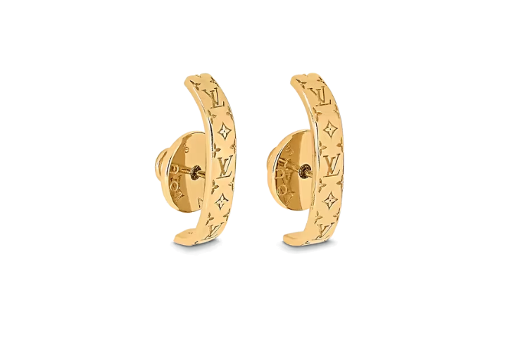 LOUIS VUITTON Metal Earrings Women's Gold