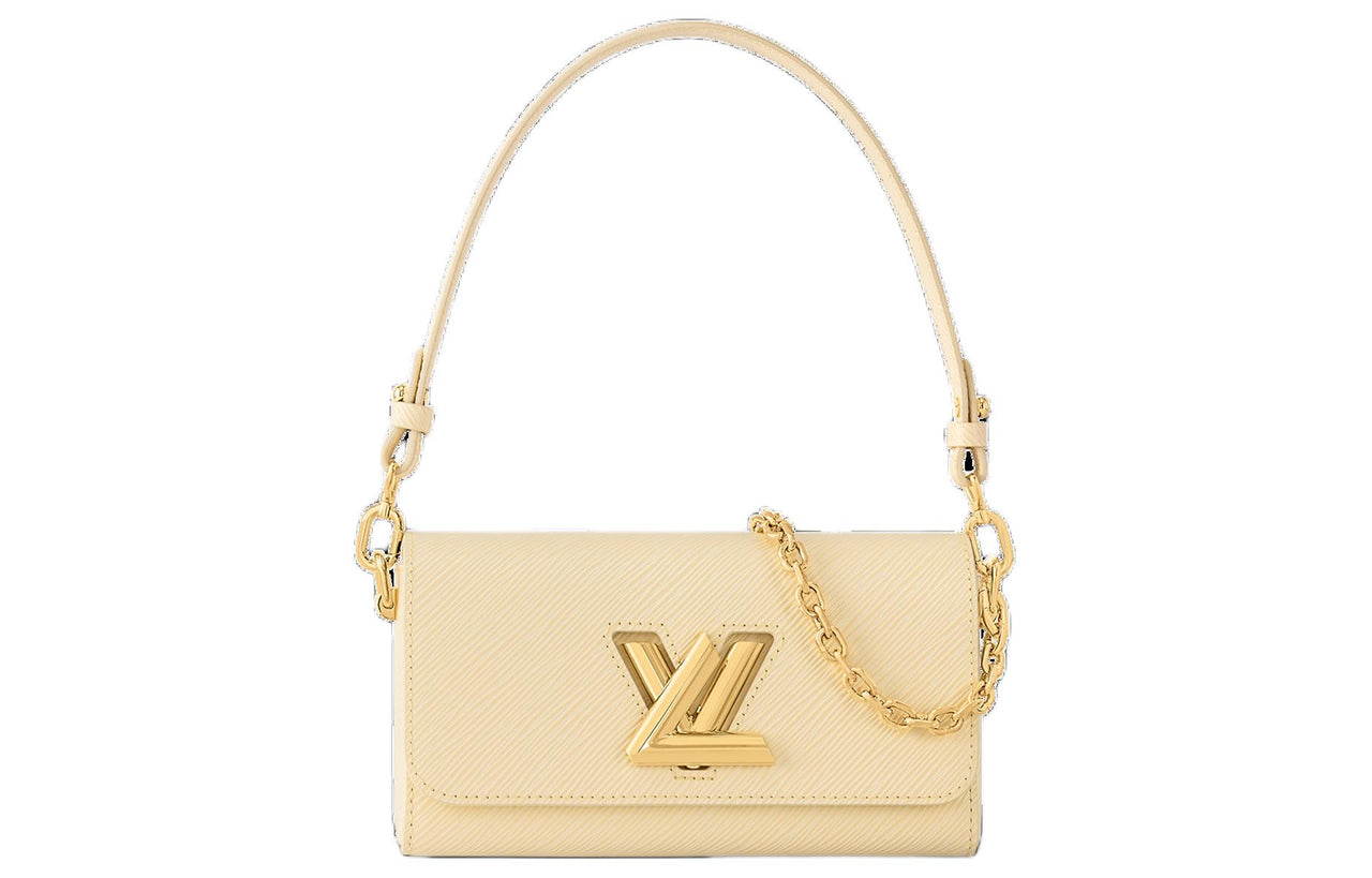 LOUIS VUITTON Twist Epi Leather Handbag Shoulder Bag Women's Banana Yellow