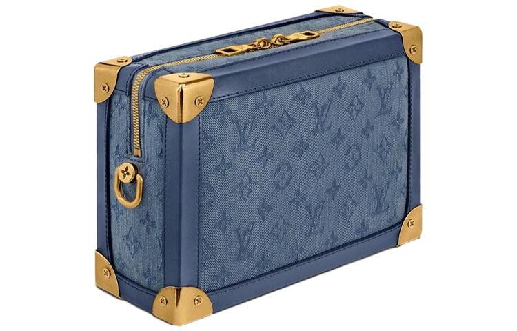 LOUIS VUITTON Soft Trunk Monogram Denim Blue