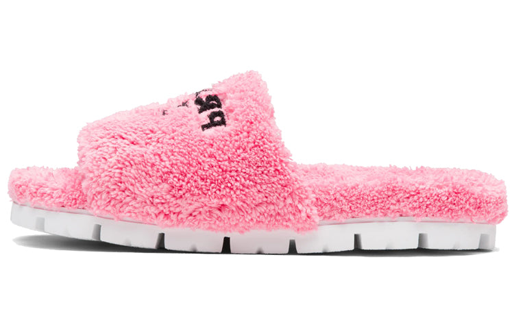 PRADA Terry Cloth Slides Petal Pink Women's