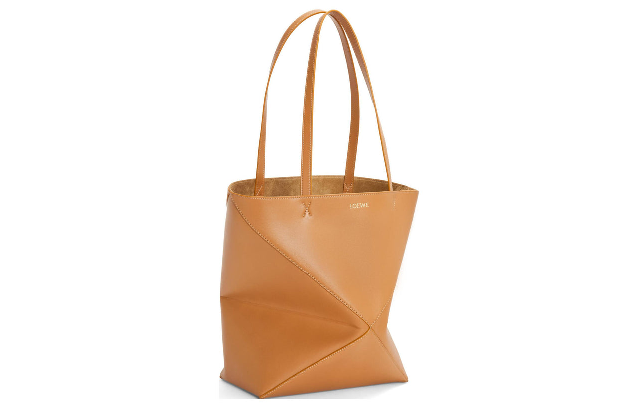LOEWE Calfskin Tote Bag, Shopping Bag, Handbag Women's Brown