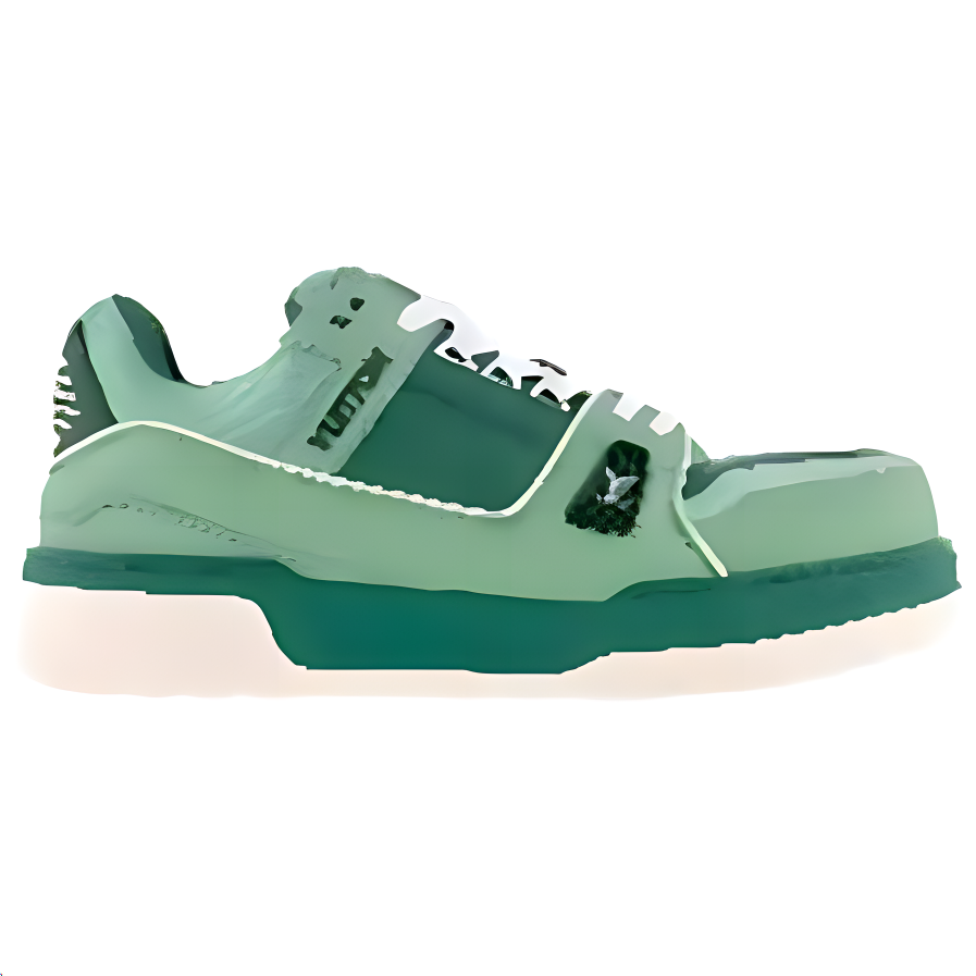 LOUIS VUITTON Trainer Maxi Low-Top Skateboard Shoes Women's Green