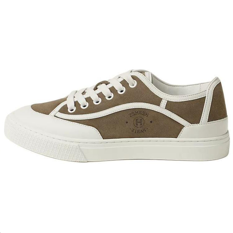 HERMES Get Low Top Skateboard Shoes Women's Brown Green