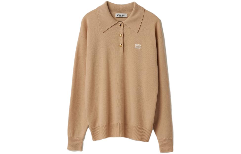 MIU MIU FW23 Polo Shirt Unisex Snow White