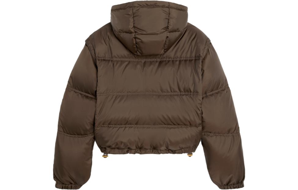 CELINE Triomphe Cropped Down Jacket In Lightweight Nylon