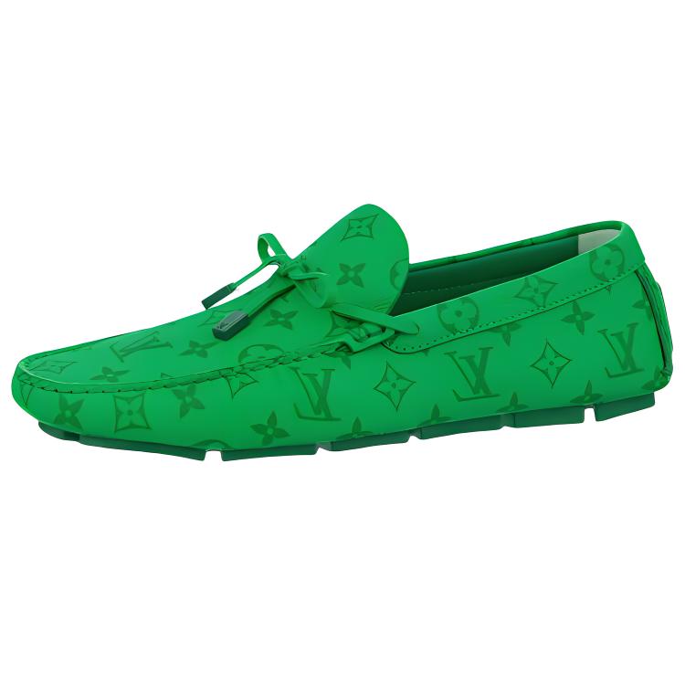 LOUIS VUITTON Driver Casual Shoes Men's Green