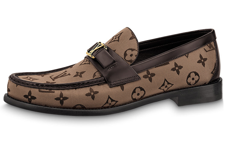 LOUIS VUITTON Major Loafer Shoes 'Brown Monogram' 1ABFK7