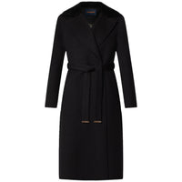 LOUIS VUITTON Shearling Collar Wrap Coat