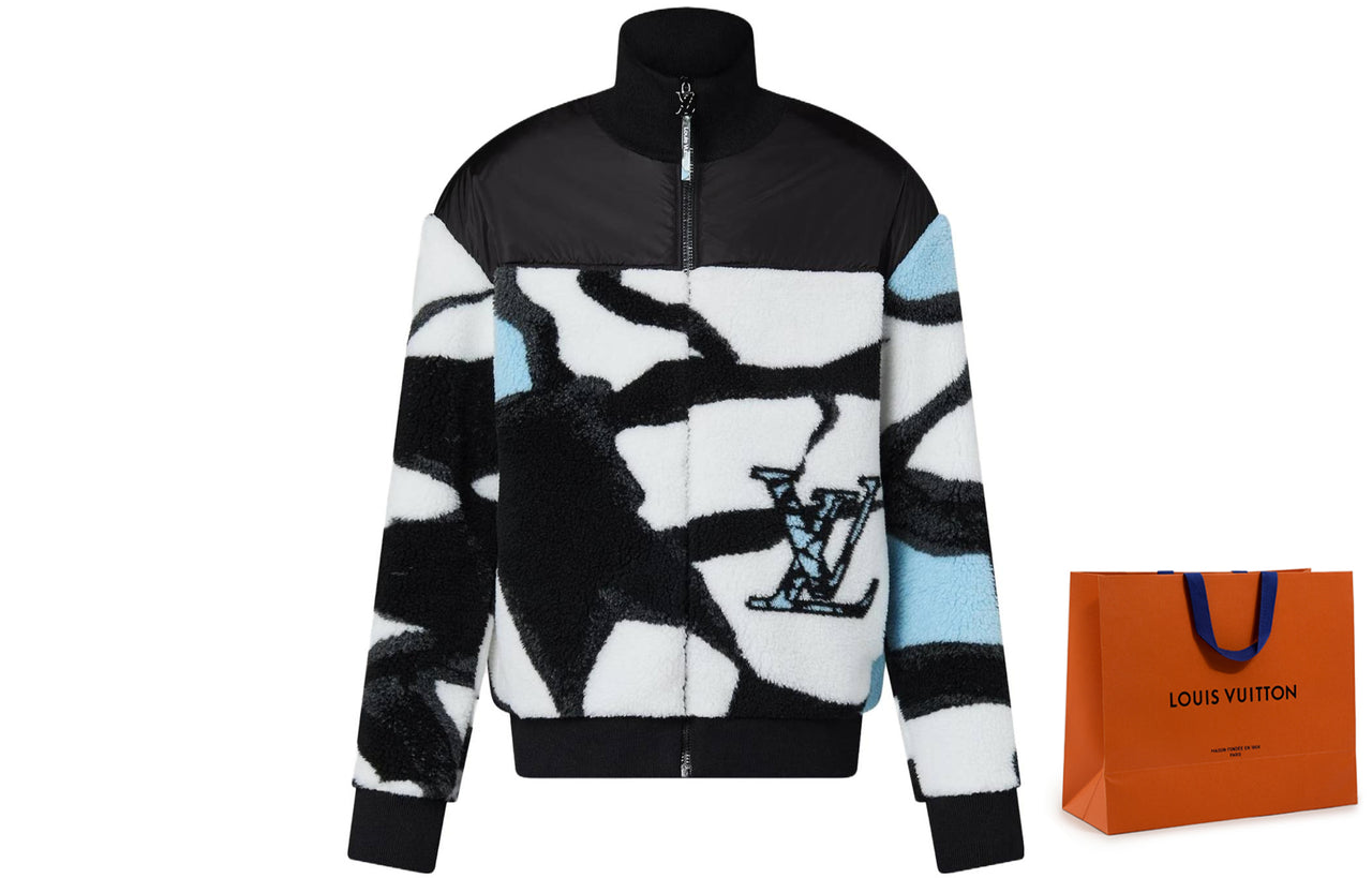 LOUIS VUITTON FW23 Velvet-feel Coat Men's Black