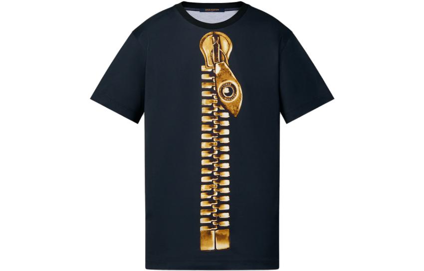 LOUIS VUITTON Metallic Zipper Print T-Shirt