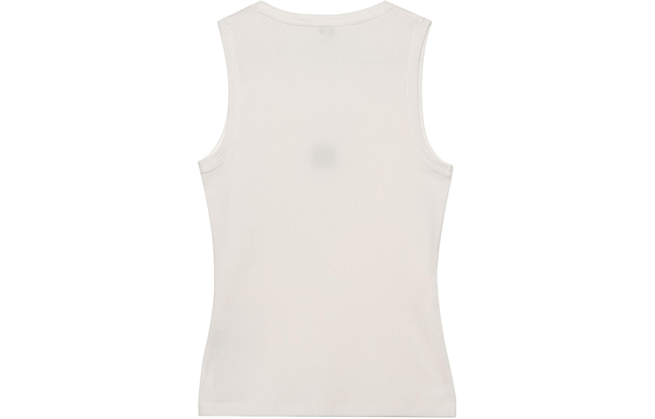 LOEWE Women's Anagram Cotton Tank Top White/Black