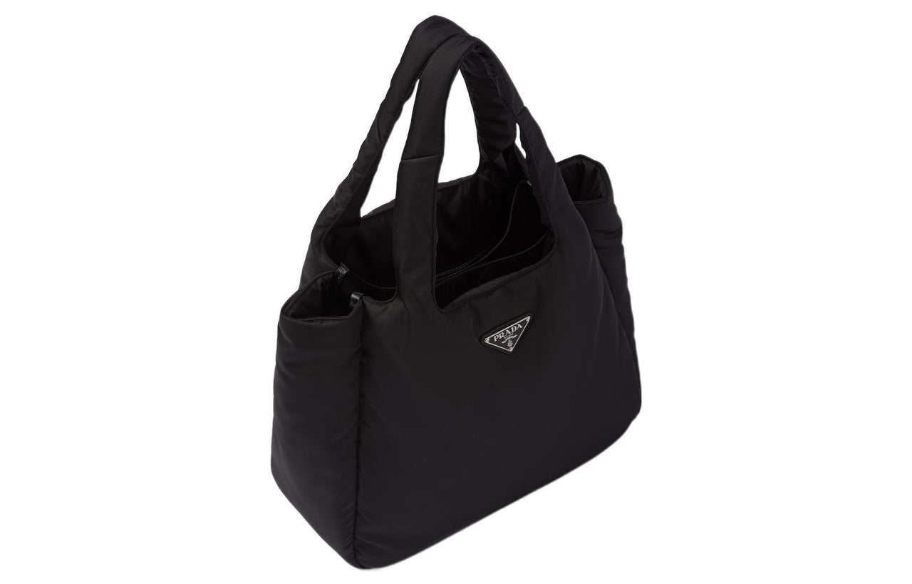 PRADA Re Nylon Fabric Tote Bag, Shopping Bag, Handbag Tubas Women's Black