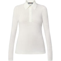 LOUIS VUITTON Long-Sleeved Rib-Knit Polo Top