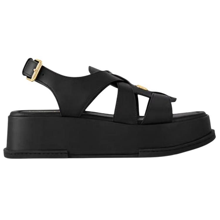 LOUIS VUITTON Maya Strap Sandals 5cm Women's Black