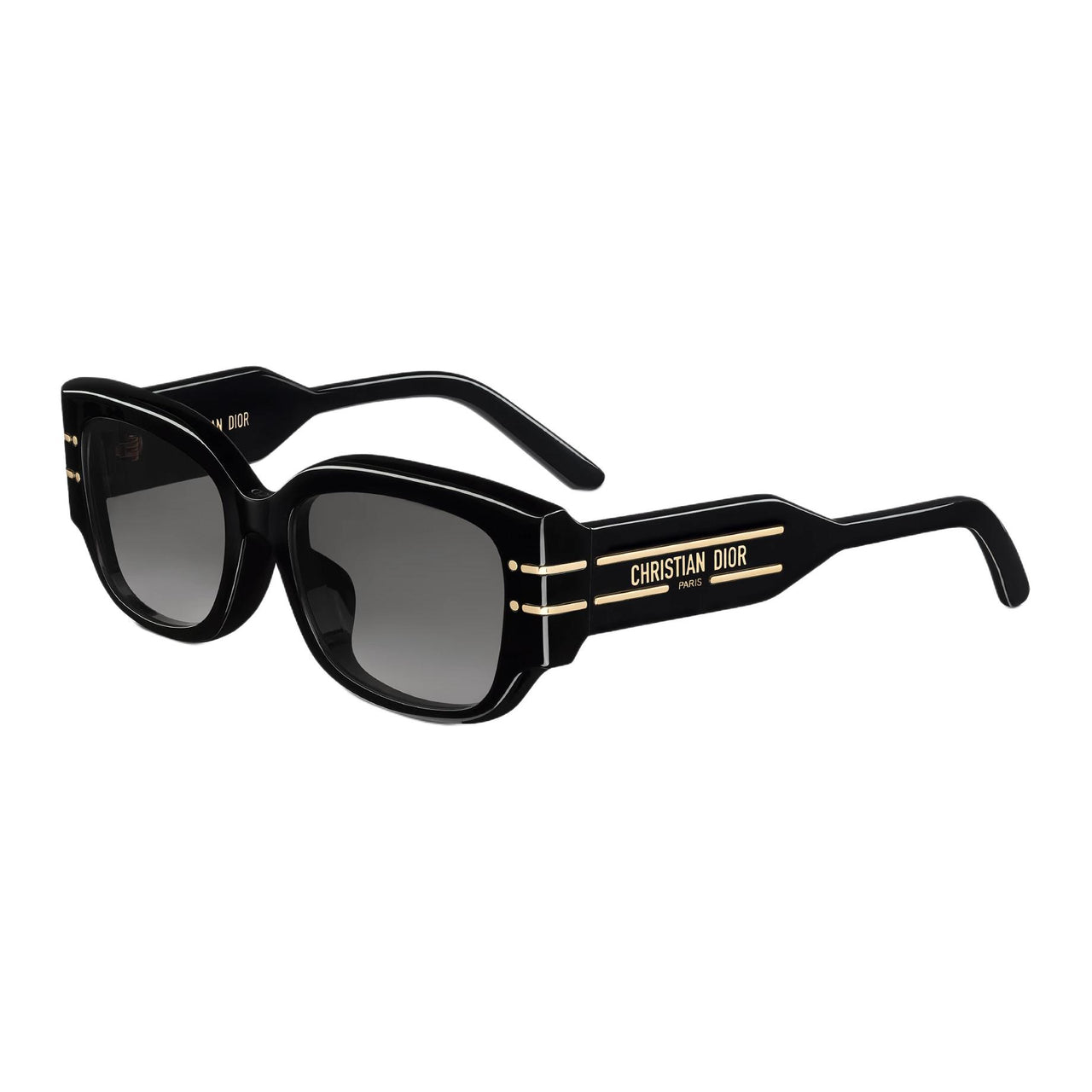 DIOR Acetate Metal Square Sunglasses Women's Black