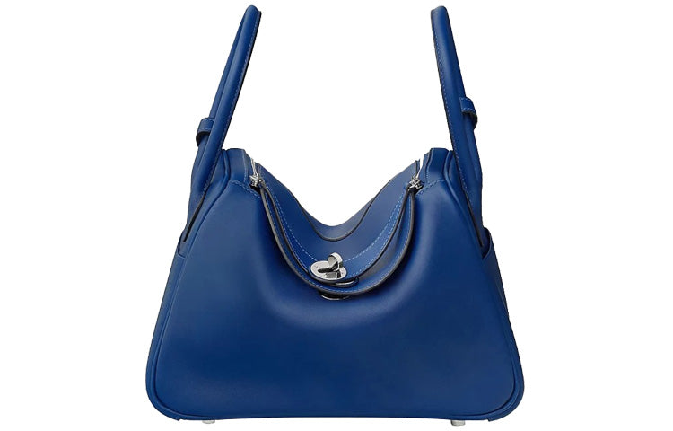 HERMES Lindy Swift Calfskin Portable Crossbody Bag Shoulder Bag Regular Women's Royal Blue/Mint Green