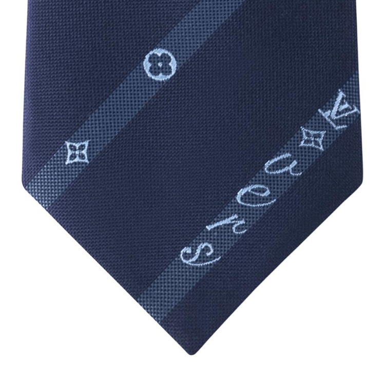 LOUIS VUITTON Mulberry Silk Ties Men's Blue