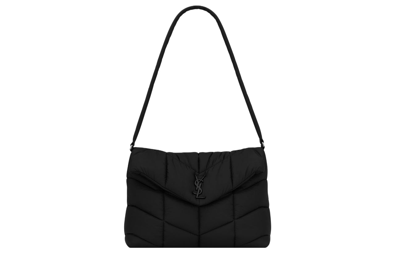 SAINT LAURENT Fabric Messenger Bag, Handbag, Shoulder Bag Women's Black