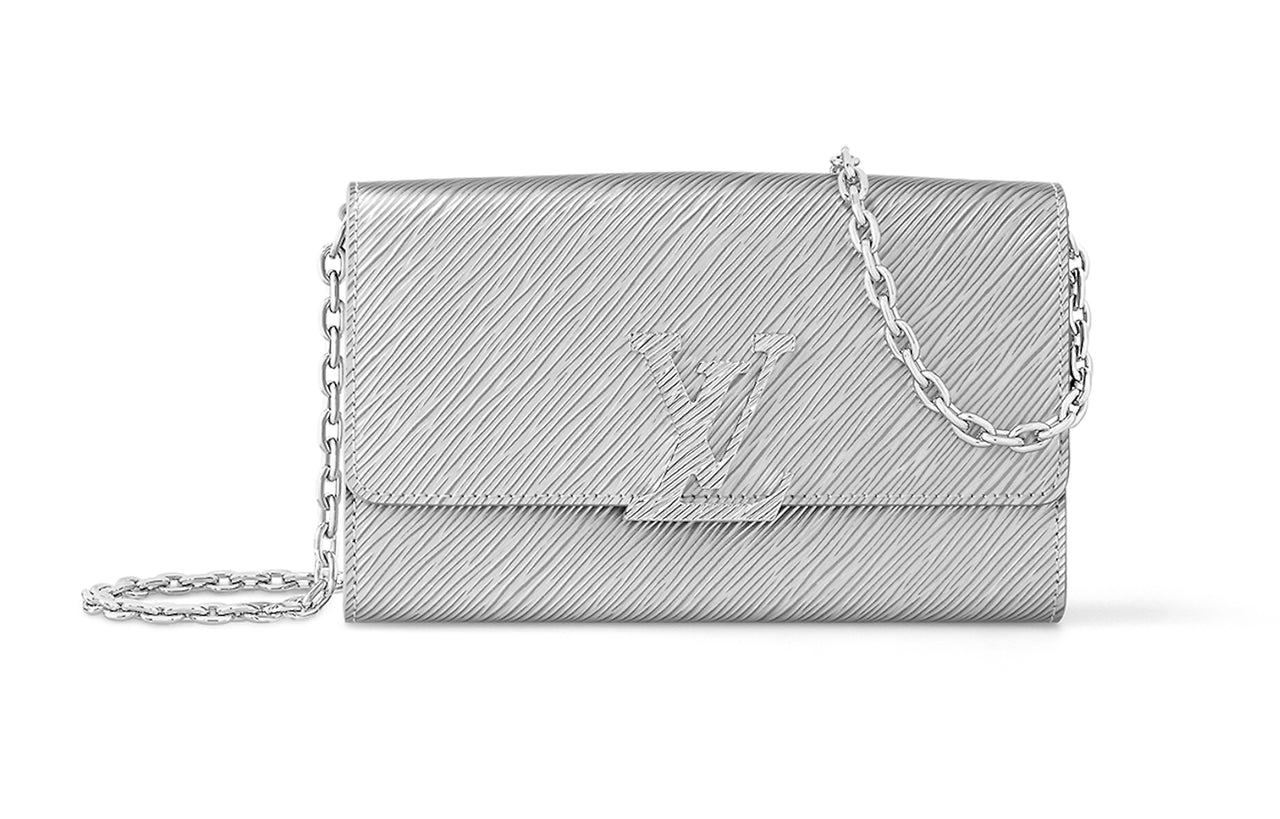 LOUIS VUITTON Epi Grained Cow Leather Crossbody Bag Shoulder Bag Women's Silver
