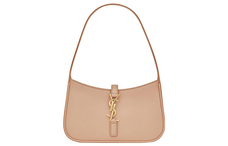 SAINT LAURENT Le 5 A 7 Mini Hobo Bag In Smooth Leather Rosy Sand