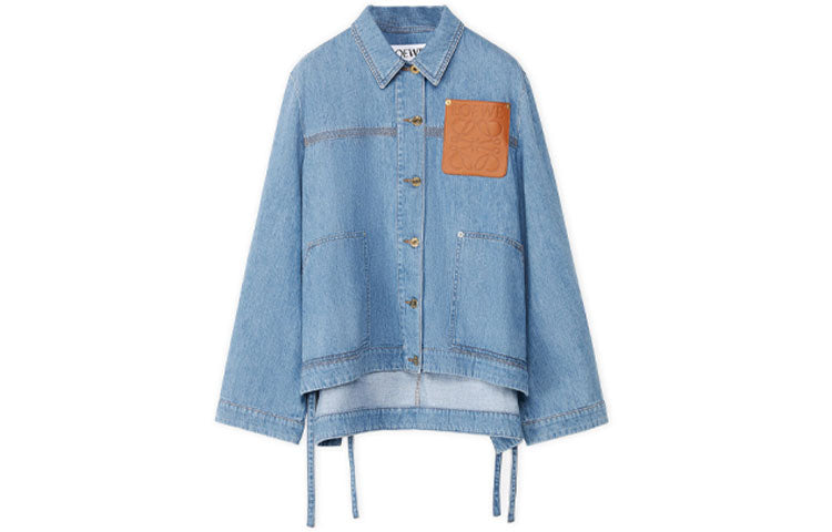 LOEWE Denim Jackets Women's Light Blue