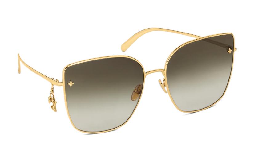 LOUIS VUITTON CHARM CAT EYE Sunglasses Women's Gold