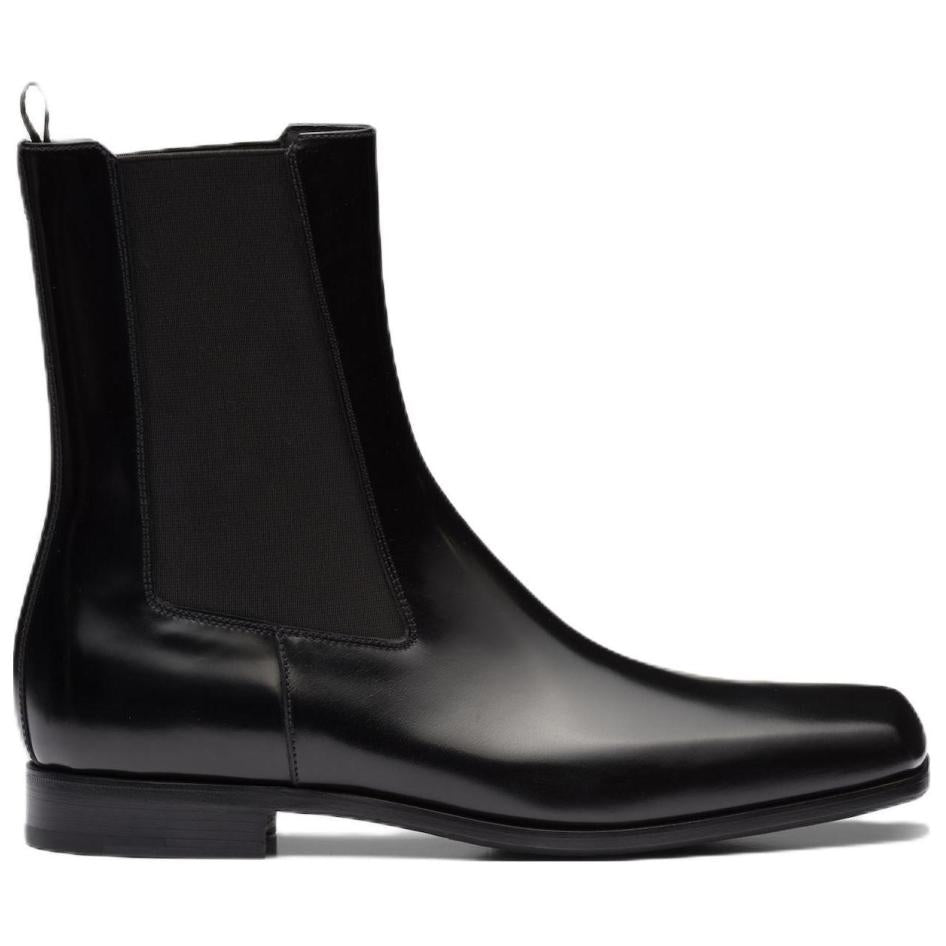 PRADA Short Chelsea Shoes Men's Black